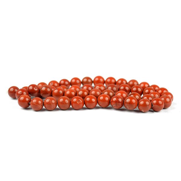 Red Jasper 8 mm Round Loose Beads 45-50 pcs for Making Bracelet Mala Necklaces