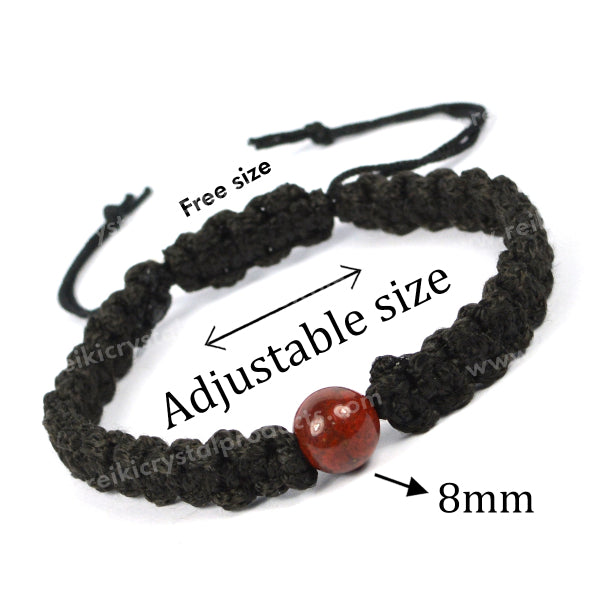 Natural Crystal Stone Macrame Nylon Cord Adjustable Energized By Reiki Grand Master