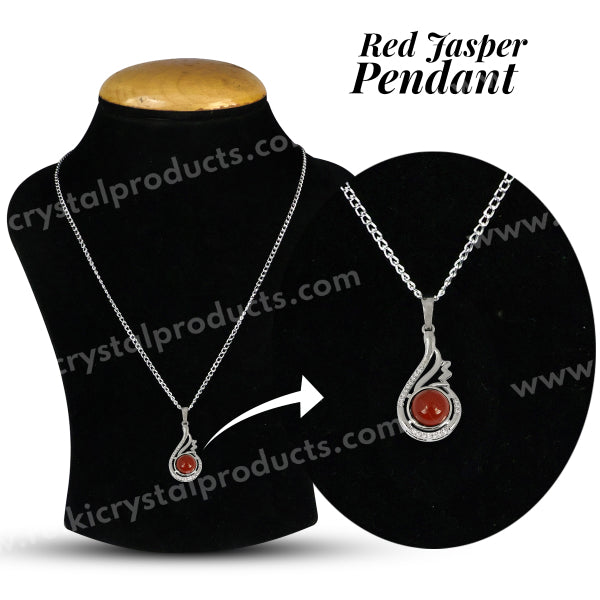 AAA Natural Crystal Stone Pendant - Locket with Metal Chain