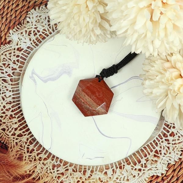 Natural Crystal Stone Star Shape Pendant with Thread for Unisex