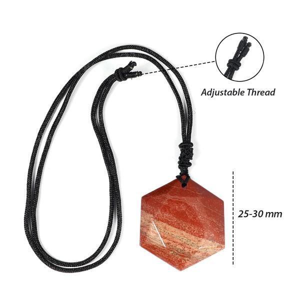 Natural Crystal Stone Star Shape Pendant with Thread for Unisex