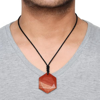 Natural Crystal Stone Star Shape Pendant with Thread for Unisex