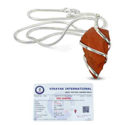Certified AAA Quality Natural Wire Wrapped Pendant - Locket with Metal Chain