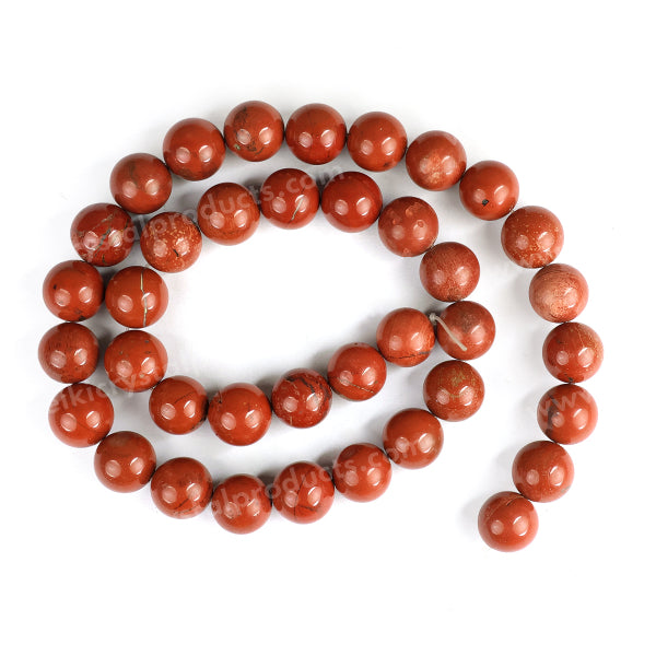 Red Jasper 10 mm Round Loose Beads 35-40 pcs for Making Bracelet Mala Necklaces