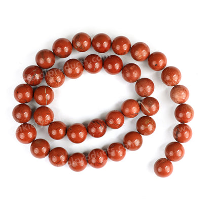 Red Jasper 10 mm Round Loose Beads 35-40 pcs for Making Bracelet Mala Necklaces