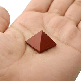Polished Red Jasper Crystal Pyramid for Grounding and Strength