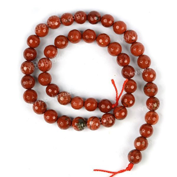 Natural Crystal Stone 8 mm Faceted Loose Beads 45-50 pcs for Making Bracelet Mala Necklaces