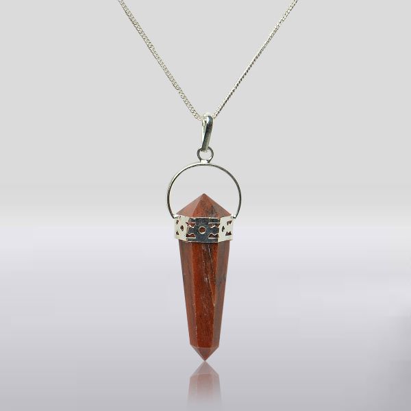 Natural Double Terminated Pencil Shape Pendant - Locket with Chain