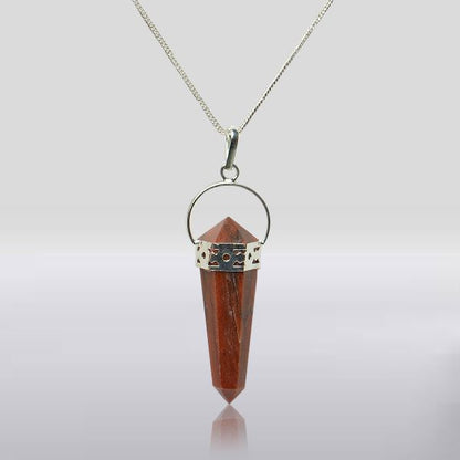 Natural Double Terminated Pencil Shape Pendant - Locket with Chain
