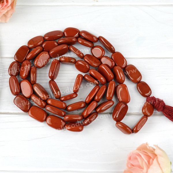 Natural Crystal Stone Oval Beads Mala for Unisex