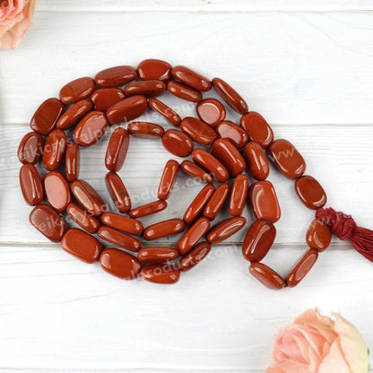 Natural Crystal Stone Oval Beads Mala for Unisex
