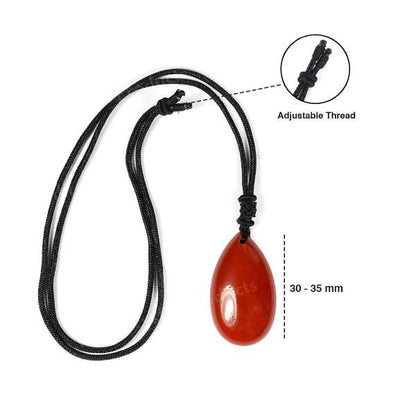 Natural Crytal Stone Drop Shape Pendant with Thrad for Unisex