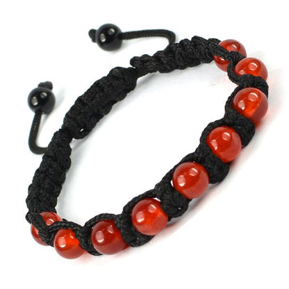Natural Crystal Stone 8 mm Round Bead Thread Bracelet