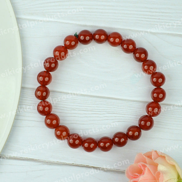 Natural Crystal Stones 8 mm Round Bead Bracelet