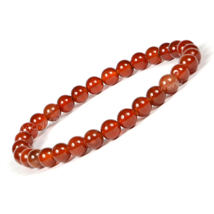 Natural Crystal Stones 6 mm Round Beads Bracelet