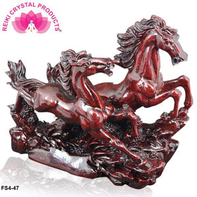 Two / 2 Big Red Running Horses