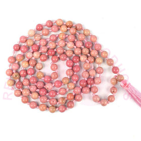 Rhodochrosite Crystal Mala