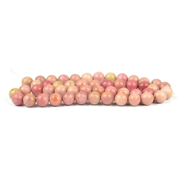 Pink Rhodochrosite beads for bracelet mala making
