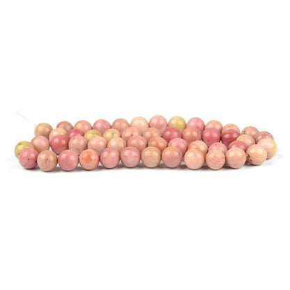 Pink Rhodochrosite beads for bracelet mala making