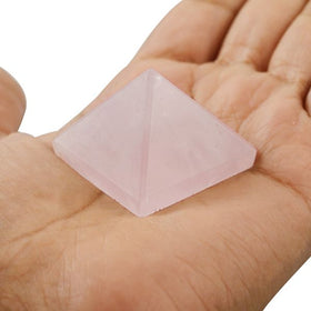 Polished Rose Quartz Crystal Pyramid for Love and Peace