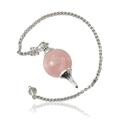 Natural Crystal Ball Dowser - Pendulam