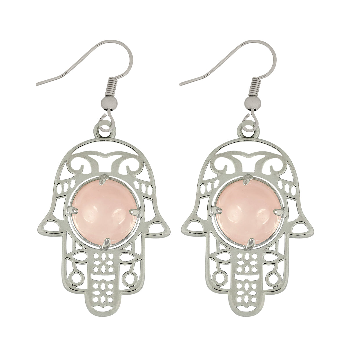 Crystal Stone Hamsa Shape Earrings for Girls Women