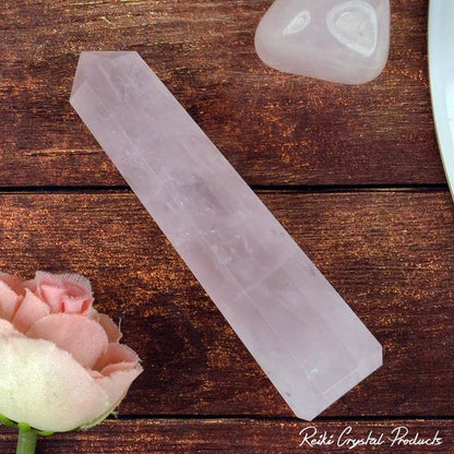 Rose Quartz Crystal Pencil / Obelisks
