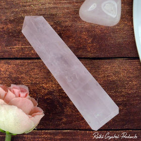 Natural Rose Quartz Crystal Pencil Obelisk 50-55 mm Reiki Charged