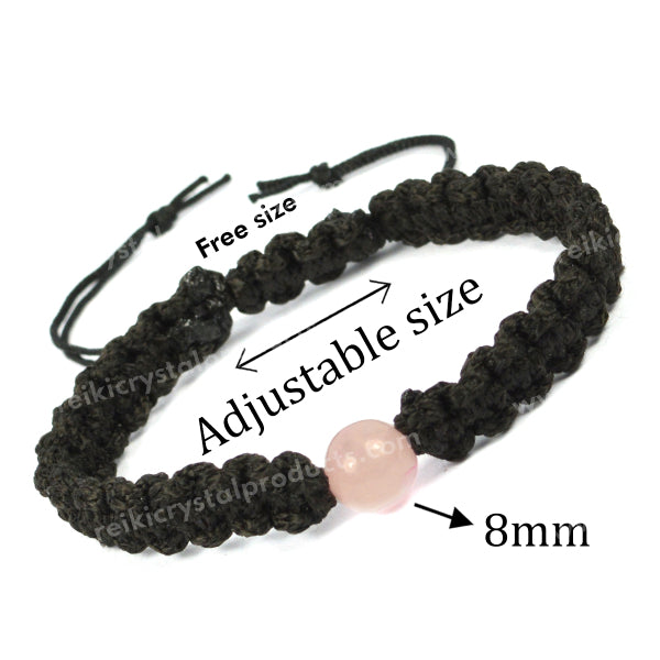 Natural Crystal Stone Macrame Nylon Cord Adjustable Energized By Reiki Grand Master