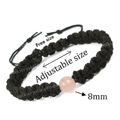 Natural Crystal Stone Macrame Nylon Cord Adjustable Energized By Reiki Grand Master