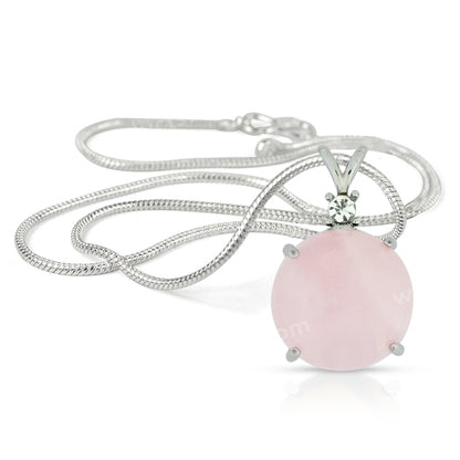 Natural Crystal Stone Round Shape Pendant - Locket with Metal Chain