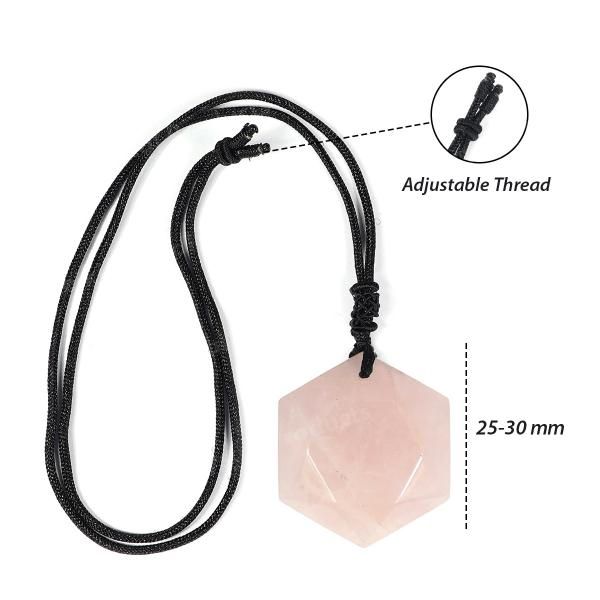 Natural Crystal Stone Star Shape Pendant with Thread for Unisex