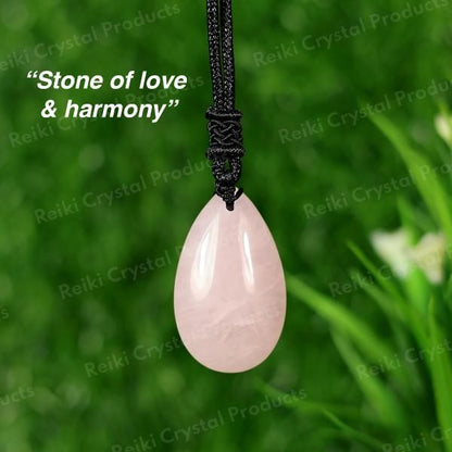 Natural Crytal Stone Drop Shape Pendant with Thrad for Unisex