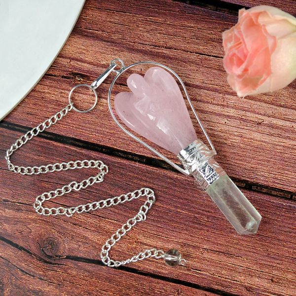 Natural Crystal Stone Angel Dowser - Pendulum