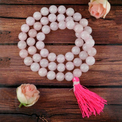 Natural Crystal Stone 12 mm Round Beads Mala for Unisex