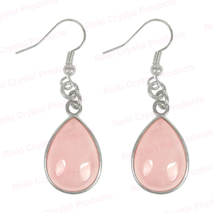 Natural Crystal Stone Drop Shape Earrings for Girls / Women
