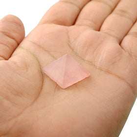 Polished Rose Quartz Crystal Pyramid for Love and Peace