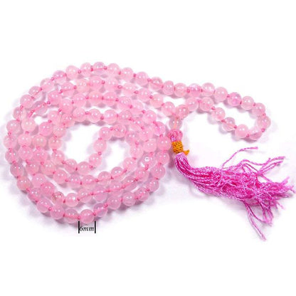 Natural Crystal Stone 6 mm 108 Round Beads Jaap Mala for Unisex