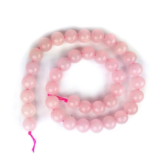 Rose Quartz 10 mm Round Loose Beads 35-40 pcs for Making Bracelet Mala Necklaces