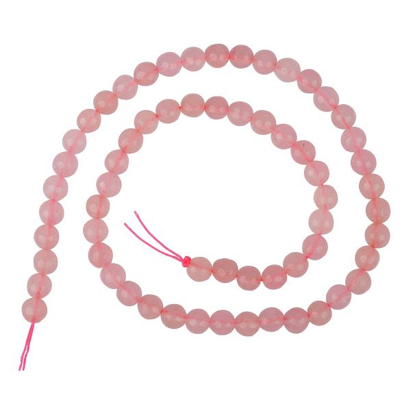 Natural Crystal Stone 6 mm Faceted Loose Beads 65-70 pcs for Making Bracelet Mala Necklaces