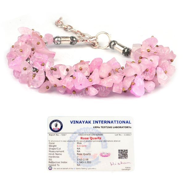 Certified Natural Crystal Stone Adjustable Chip Beads Bracelet
