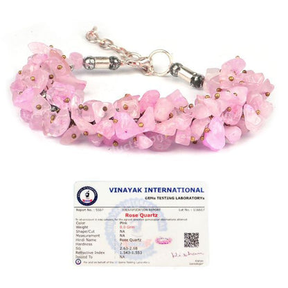 Certified Natural Crystal Stone Adjustable Chip Beads Bracelet