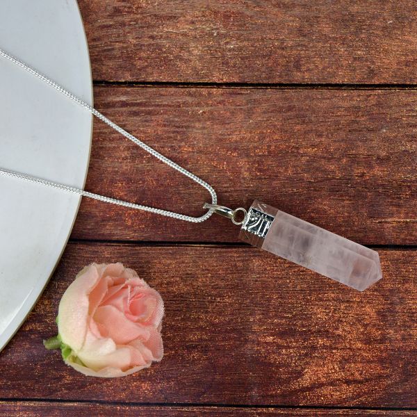 Natural AAA Pencil Shape Pendant - Locket With Metal Chain