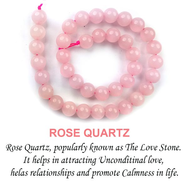 Natural Crystal Stone 10 mm Round Loose Beads 35-40 pcs for Making Bracelet Mala Necklaces