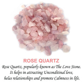 Natural Rose Quartz Crystal / Stone Chips