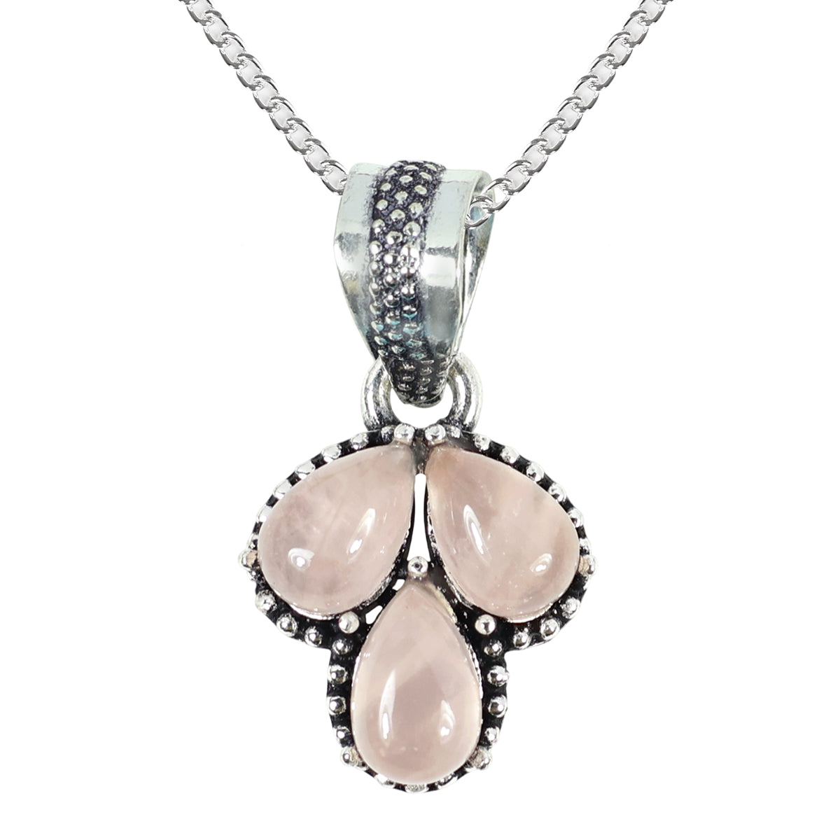 Natural Crystal Gemstone Pendant Locket with Chain for Women Girls