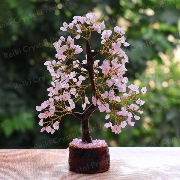 Natural Original Crystal Stone Chip 200 Beads Tree for Decorative Showpiece