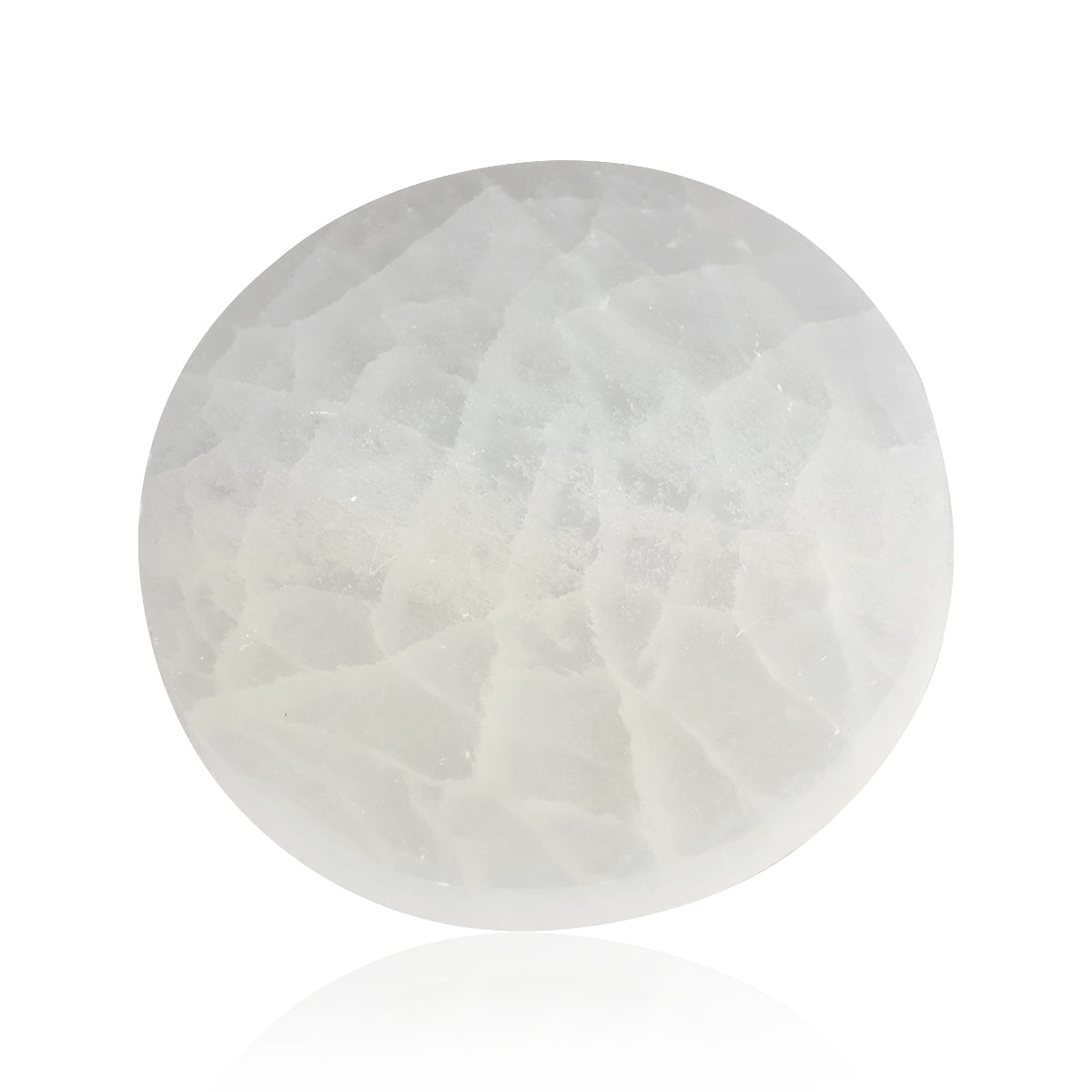 Selenite Crystal stone Charging Plate for Reiki Crystal Cleansing Size 7.6 cm (3 inch)