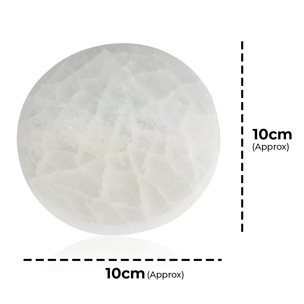 Selenite Crystal stone Charging Plate for Reiki Crystal Cleansing Size 7.6 cm (3 inch)