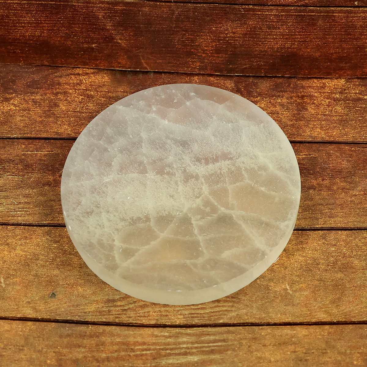 Selenite Crystal stone Charging Plate for Reiki Crystal Cleansing Size 7.6 cm (3 inch)